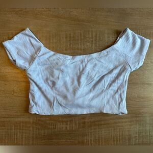 Cotton On Baby Blue Ribbed Crop Top